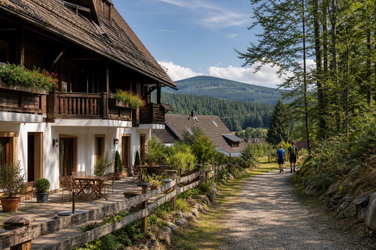 Schwarzwald-Unterkunft am Waldrand mit Wanderweg