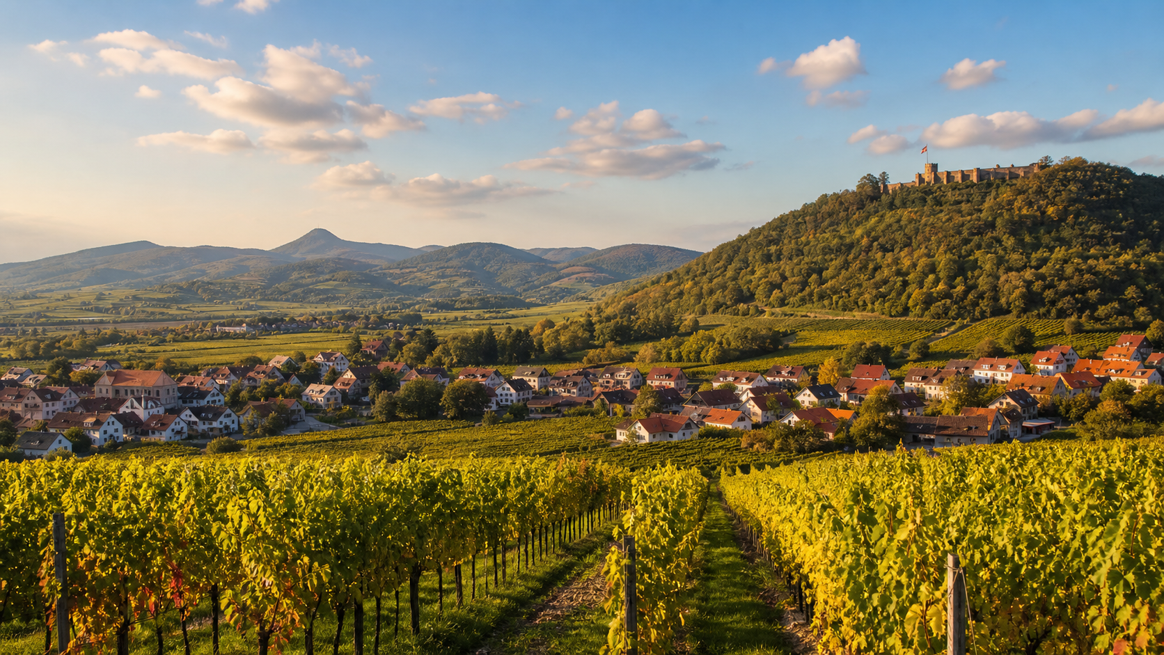 Wochenendtrip an die Deutsche Weinstraße: Weinorte, Hambacher Schloss und Pfälzer Genuss planen