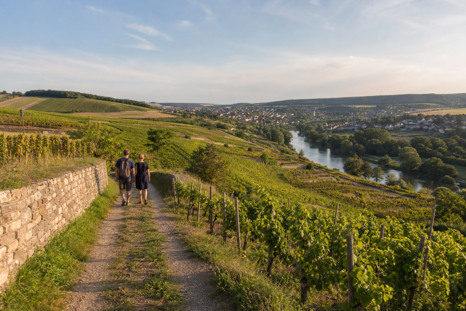 Weinberge und Saaletal bei Naumburg in der Saale-Unstrut-Region