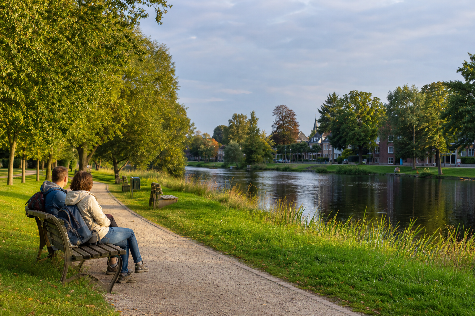 Ruhiger Spazierweg am Wasser in Bad Bevensen nach einem Thermenbesuch