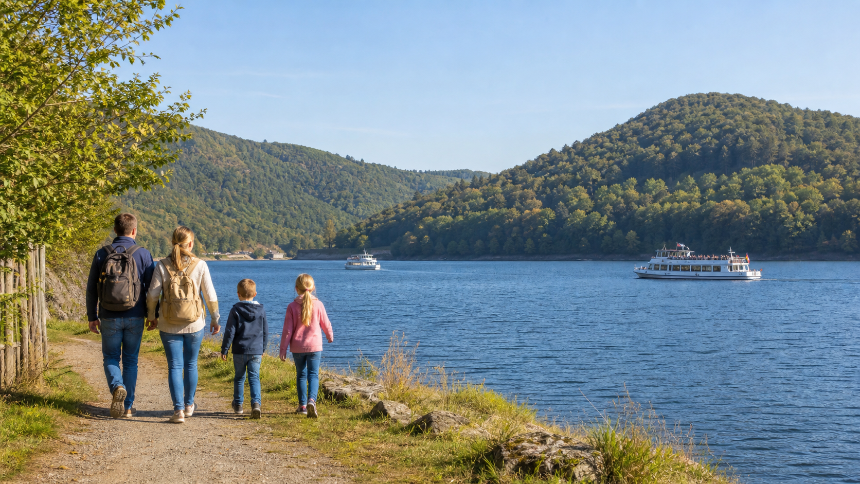 Familienwochenende in der Eifel: Rursee, Wildniswerkstatt und kurze Wege planen