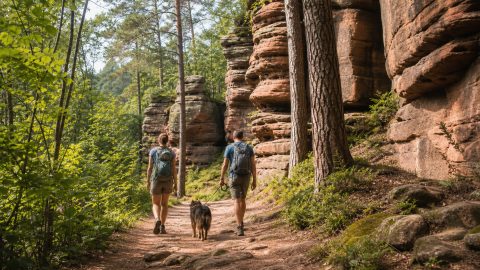 Urlaub mit Hund im Pfälzerwald: Sandsteinfelsen, Waldwege und entspannte Quartiere planen
